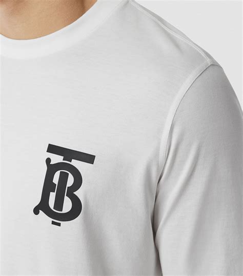 burberry monogram b tshirt white|TB Summer Monogram .